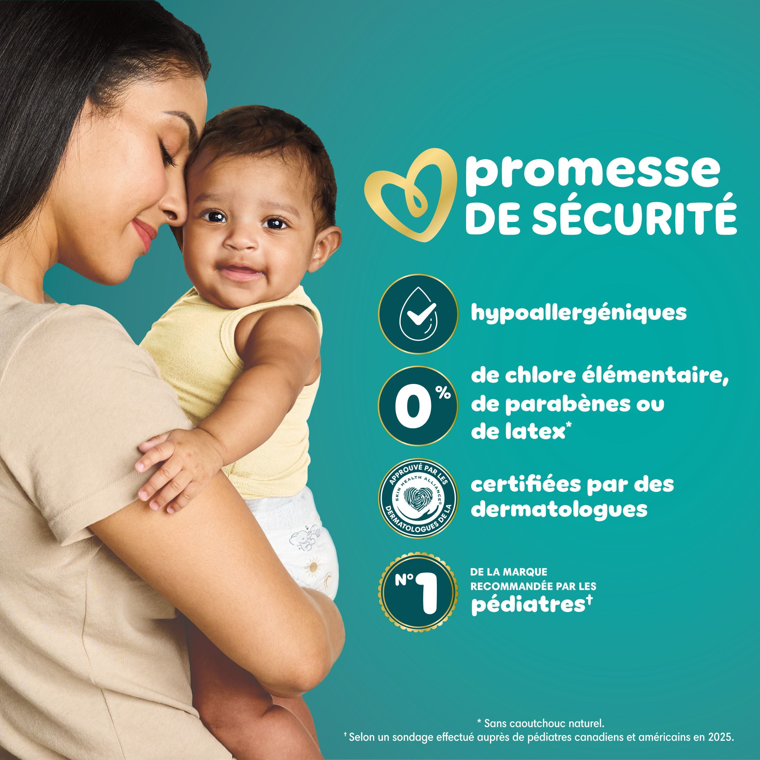 Couches Pampers Swaddlers, absorbantes, gardent bébé au sec et confortable, couche jetable pour bébé sans danger pour la peau, taille 6 (10,4 à [23 à 44 lb])