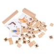 thumbnail image 3 of Bloques de construcción del alfabeto de madera para niños y adultos, seguridad educativa temprana, aprendizaje de lectura, bloques de palabras de madera, 3 of 5