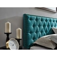 thumbnail image 5 of Contemporary Modern Urban Designer Bedroom King Size Tufted Headboard, Fabric, Aqua Blue, 5 of 5