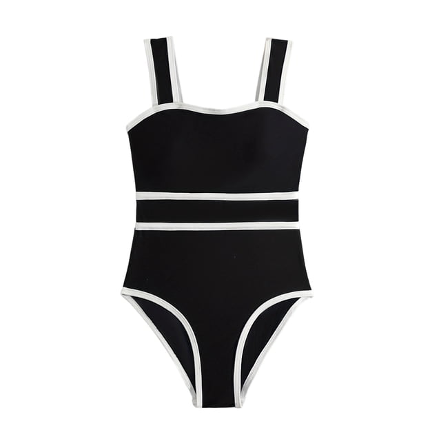 Girls Color Block Swimsuit For Big Kids with UV Protection and Chlorine Resistance, One-Piece Bathing Suit for Beach and Pool