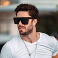 thumbnail image 4 of Gafas de sol cuadradas oversized negras Dollger para mujer y hombre, 4 of 8