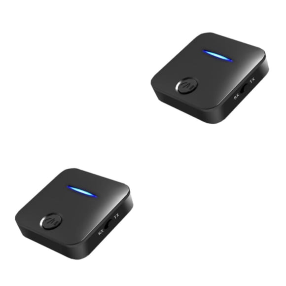 Bearachild 2 en 1 Bluetooth 5.0 Transmisor de audio Adaptador receptor 3.5 mm para TV PC 2piezas Tipo 1