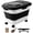 Black, variant on 15-23 Lbs Dog Food Storage Container, Collapsible Dog Food Container with Airtight Lid, Wheels, Handle, Large Cat Food Storage Container with Scoop, Dog Bowl for Dog Cat