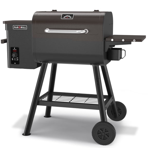 PARGRILL 467 sq.in Wood Pellet Grill & Smoker, BBQ Grill with Auto Temperature Control, for Outdoor Cooking, Patio and Backyard, Bronze Black
