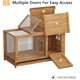 thumbnail image 3 of Yeshouse jaula de madera para conejos, apta para interior y exterior, resistente a la intemperie, con estructura metálica anti-mordeduras, rampa y rejilla extraíble, ideal para pequeños animales, 3 of 7