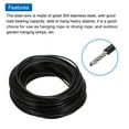 thumbnail image 3 of Uxcell 151FT Stainless Steel Cable Railing Kit, 1/8" Vinyl Coated 7x7 Strand Wire Rope with Loop Sleeves and Thimbles Black, 3 of 7