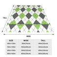 thumbnail image 3 of Fuzoiu Light green and black argyle Print Ultra-Soft Micro Fleece Blanket,All Seasons Flannel Throw, Lightweight Blanket for Bed, Sofa, Couch, Movie Night, Camping, and Travel-50"x40", 3 of 7