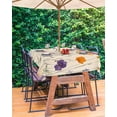 thumbnail image 3 of Hokiten Outdoor Tablecloths with Umbrella Hole & Zipper, Retro Spring Floral Rectangle Tablecloth 52x70 Inch, Botanical Flowers Summer Waterproof Table Cloth, Patio/Pool/Picnic Table Covers, 3 of 7