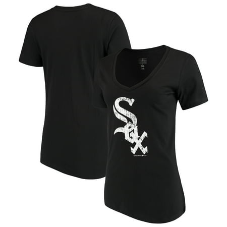 - Women's 5th & Ocean by New Era Black Chicago White Sox V-Neck Team T-Shirt