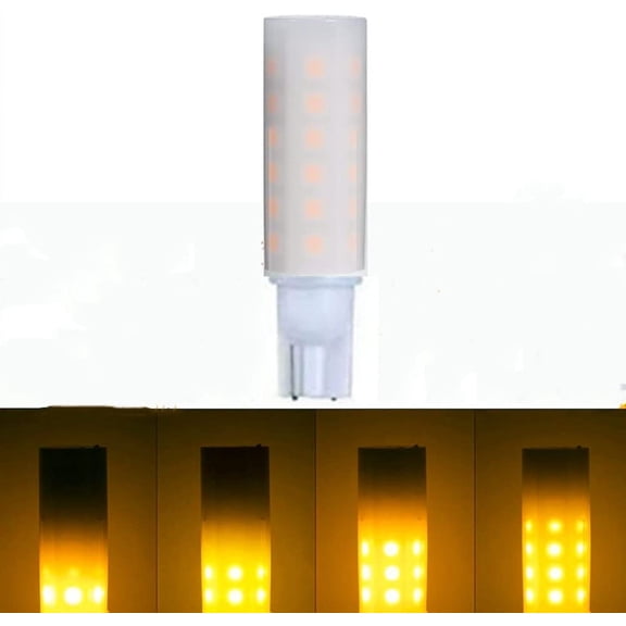 Best to Buy 6-Pack T10 T5 LED Flame Effect Light Bulb - - 3W -DC 12V- 220 Lumen - Flame Light Bulbs - Fire Light Bulb- Flickr LED Flaming Bulb -2 Year Warranty (6 Pack)