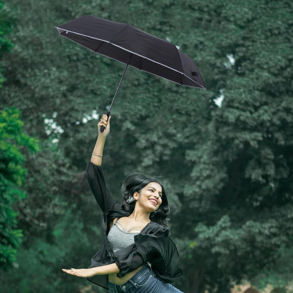 MOKKHNB Compact Windproof Travel Umbrella, Portable Folding Rain Umbrella with Grip for Outdoor Activities and Daily Use