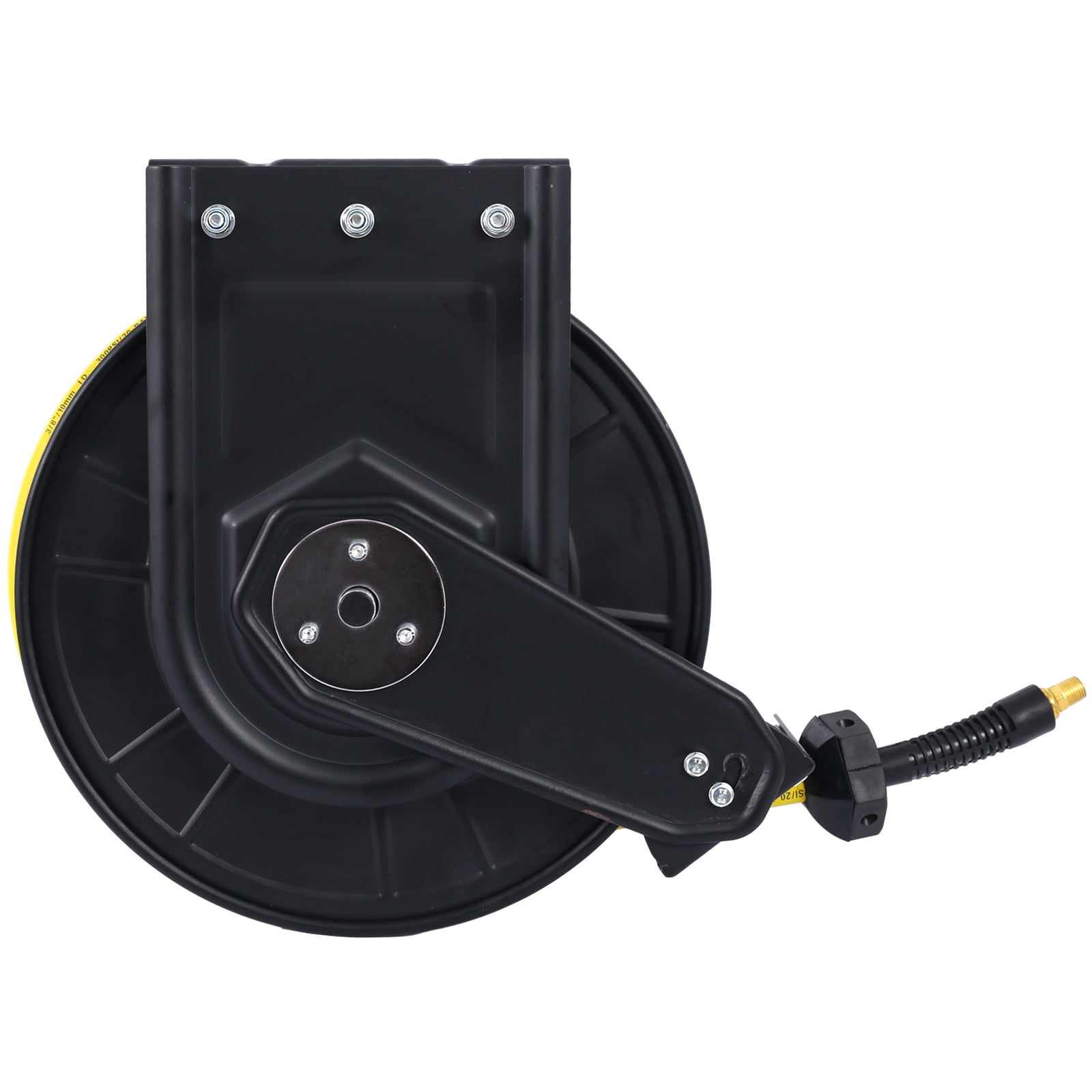 Air Reel Retractable 3/8" x 50' Premium Commercial Hose - Heavy Duty Steel Frame, 300 PSI Capacity, Wall/Ceiling/Floor Mount