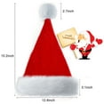 thumbnail image 6 of Christmas Hat, Santa Hat Xmas Holiday Hat for Adults Unisex Velvet Comfort Christmas New Year Festive Holiday Party Supplies(2pcs), 6 of 9