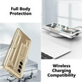thumbnail image 6 of Samsung Z Fold 4 Case with Hinge Protection, Fold 4 Phone Case Magnetic Hinge Cover Built-in Screen Protector Kickstand Full Body PC Protective Case for Samsung Galaxy Z Fold 4 - Black, 6 of 13