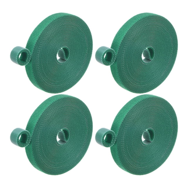 Uxcell Cinta de Jardín de 4 Rollos, 16 pies x 0.4 pulgadas, Ataduras de Plantas para Plantas/Vides, Verde