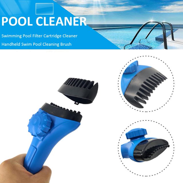 Flotador Inflable Limpiador de cartucho de filtro de piscina Cepillo de limpieza de piscina de mano