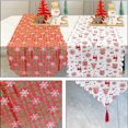 thumbnail image 3 of 2 suministros de decoración navideña, banderas de mesa impresas de lino, adornos de decoración de mesa, manteles individuales, 3 of 5