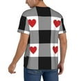 thumbnail image 2 of Fotbe Heart Black Buffalo Plaid Gingham Baseball Jersey Shirt for Men and Women, Casual Short Sleeves Button Down T-Shirt-3X-Large, 2 of 9
