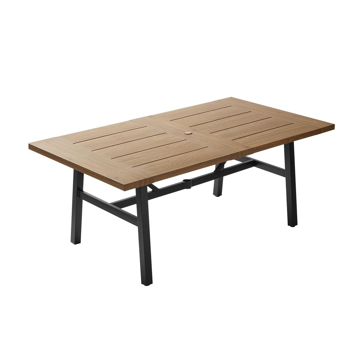 Better Homes & Gardens Kennedy Pointe Steel Patio Outdoor Dining Table, Brown