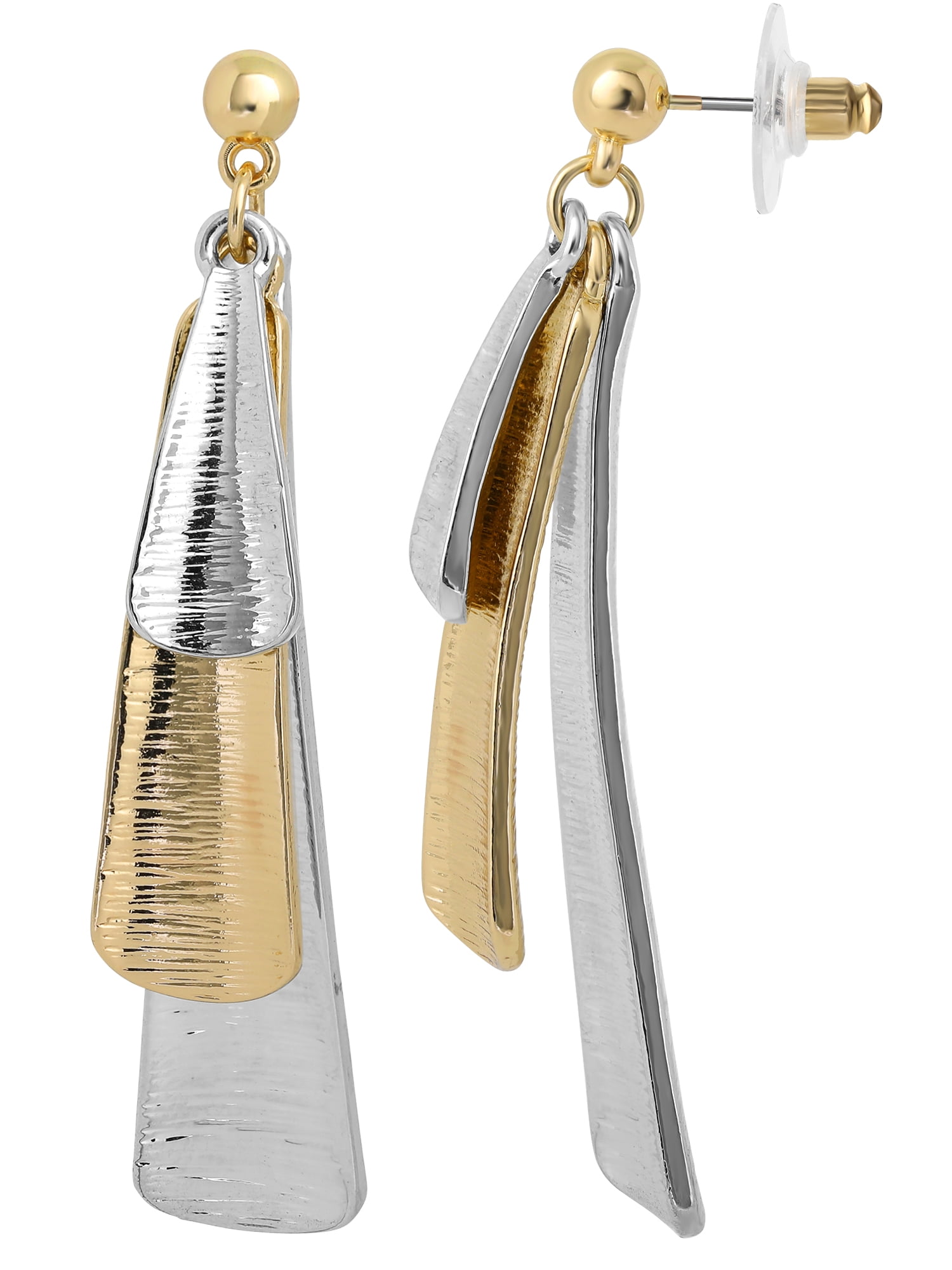Jessica Simpson Women's Two-Tone Dangle Earrings - Gold & Silver