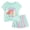 Mint Multi Ariel, variant on Disney Lilo & Stitch Big Girls' 2-Piece Short Sleeve Tee and Gauze Shorts Set Pink White