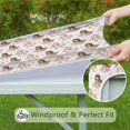 thumbnail image 6 of Princess Unicorn Pattern Square Fitted Tablecloth with Elastic Edge,Square Table Cover,Washable Elastic Table Cover for Home Kitchen Party Decor 34"x34", 6 of 6