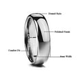 thumbnail image 3 of NUNCAD 6mm Tungsten Classic Ring Plain Dome High Polished Wedding Band Comfort Fit Size 7-12, 3 of 5