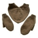 thumbnail image 3 of Guantes de punto para hombre y mujer con puños elásticos, cálidos y de invierno. Marrón, 3 of 9