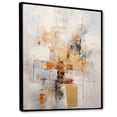 thumbnail image 2 of Designart "Cubic Perspective In Beige And Gold II" Abstract Collages Floater Framed Canvas Wall Art, 2 of 5