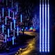 thumbnail image 3 of Juego de 1/2/3/4 luces de cadena con forma de lluvia de meteoritos, guirnaldas de hadas para la calle, decoraciones para árboles de Navidad para exteriores, luces de jardín para Año Nuevo, 3 of 5