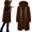 Coffee, variant on Women's Long Hoodie with Zip Hoodie Jacket Long Sleeve Jumper Sweat Sweatshirts Streetwear Cardigan Pockets Long Hooded Coat