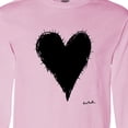 thumbnail image 4 of Inktastic Stitched Black Heart Long Sleeve T-Shirt, 4 of 5