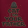 thumbnail image 2 of Cat I Am Your Father Cat Lover Womens Graphic T-Shirt, Maroon, Small, 2 of 5