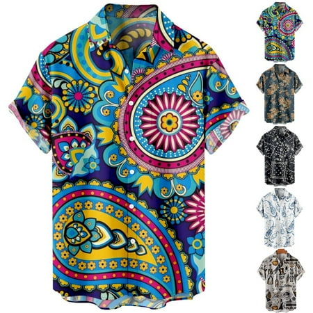 

Youth Adult Short Sleeve Shirt Printed Retro Clothes for Boys 5-14 Years