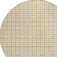 thumbnail image 5 of HomeRoots 595555 8 ft. Gold & Beige Round Geometric Washable Indoor & Outdoor Area Rug, 5 of 5