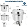 thumbnail image 4 of Kojooin Ensemble de Réchauds à Soupe Commerciaux 7 Qt, Ensemble de Réchauds Ronds en Acier Inoxydable avec Casserole, Couvercles à Encoche et Contenants à Carburant, 4 of 8