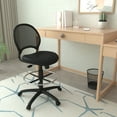 thumbnail image 2 of Boss Office Products Mesh Drafting Stool with Casters, Black, 2 of 6