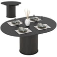 thumbnail image 1 of HOMCOM Table à Manger Extensible 43,5 Pouces-59 Pouces Table de Cuisine Style Ferme Noir, 1 of 10