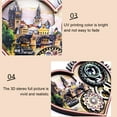 thumbnail image 4 of Holloyiver Prague Square Astronomical Clock Fridge Stickers, Czech Vintage Architecture Fridge Magnets with Gears Turnable 3D Wooden Tourist Destination Souvenir Magnets, 4 of 9