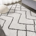 thumbnail image 6 of JONATHAN Y LONDON SHAG 5 x 8 Area Rug, Inca Moroccan Diamond - Beige/Dark Gray, SHG101A-5, 6 of 10