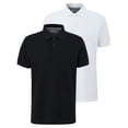 thumbnail image 1 of s.Oliver Polo para hombre, pack de 2 - Básico, cuello polo, algodón, liso Blanco/Negro M (Medium), 1 of 7