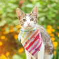 thumbnail image 2 of 1Pcs Pet Dog Triangular Bandana Rainbow Stripe for Small Pets Comfortable to Wear, 2 of 8