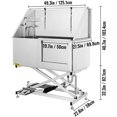 VEVORbrand 50 inch Electric Pet Dog Grooming Tub Stainless Steel X