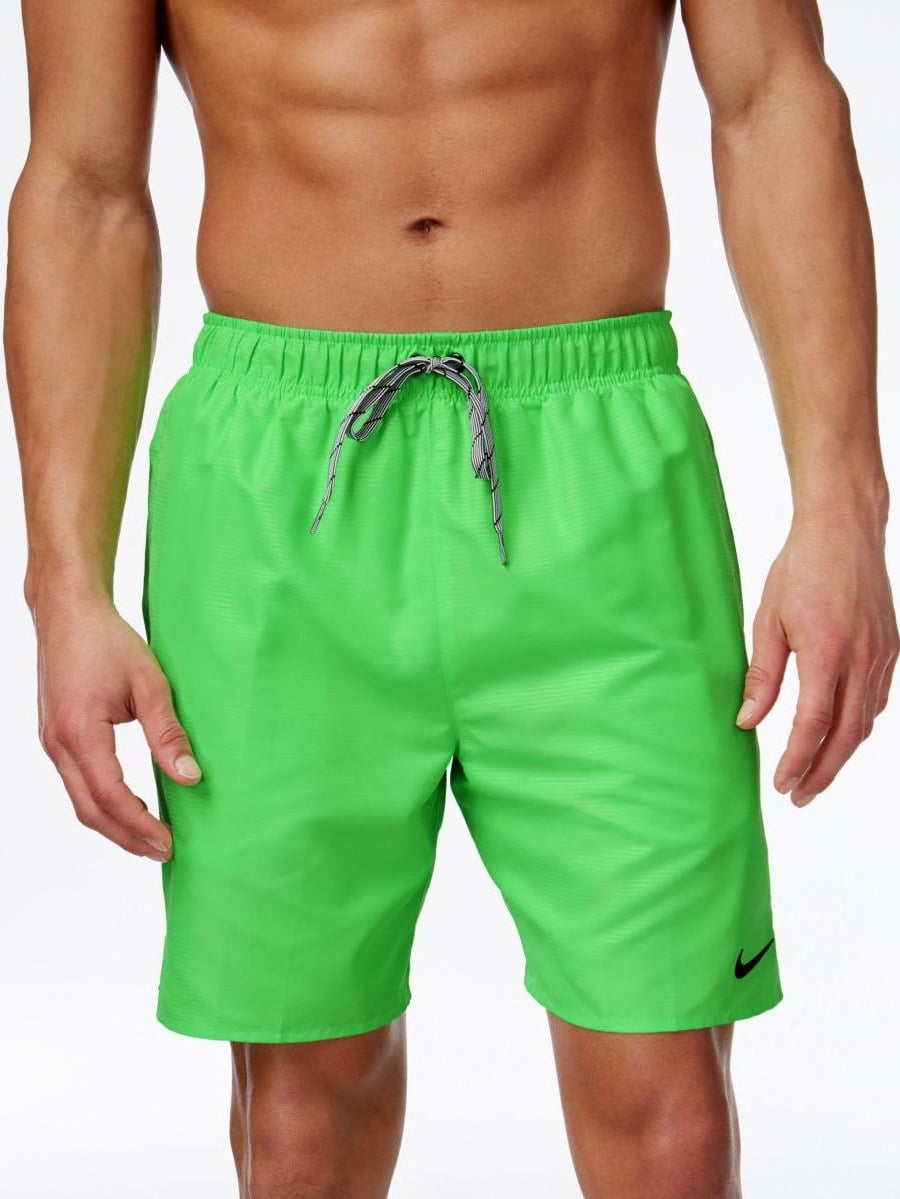 Nike Mens Textured Striped Swim Trunks