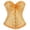 Gold, variant on Women's Lace Up Corset Boned Floral Overbust Lingerie Bustier Bodyshaper Top Corset Tops for Women Bustier Shapewear Lingerie Lace Waist Push Up Bodysuit Overbust Boned Corset, Blue L