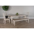 thumbnail image 3 of Pemberly Row 90" Coastal Wood Dining Table in Taupe Off White, 3 of 11