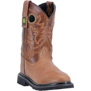 JOHN DEERE CHILDREN'S LEATHER JOHNNY POPPER CHILDREN'S BROWN - TAN Size: 10, Width: M