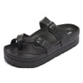 thumbnail image 1 of Women's Casual Plain Color Platform Sandals Lightweight Non-Slip Beach Shoes for Daily Wear, 1 of 5