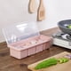 thumbnail image 1 of Material de pp premium 4 compartimentos cocina con caja de condimentos acrílicos de cuchara, condimento de estante de condición, para para tipo de condimentos de azúcar, sal,, 1 of 7
