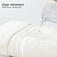 thumbnail image 3 of REDKISS 8-Piece 100% Cotton Towel Set, 600GSM Luxury White Bath Towels. Quick Dry Hand Towels & Washcloths, 3 of 8